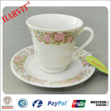 Floral Tea Cups Importers In The Middle East / Bell Shape Porcelain Cups And Saucers / Ceramic Tea Set